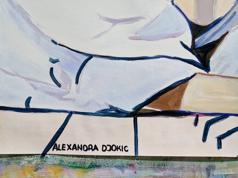 Original Pop Art Seascape Painting by Alexandra Djokic