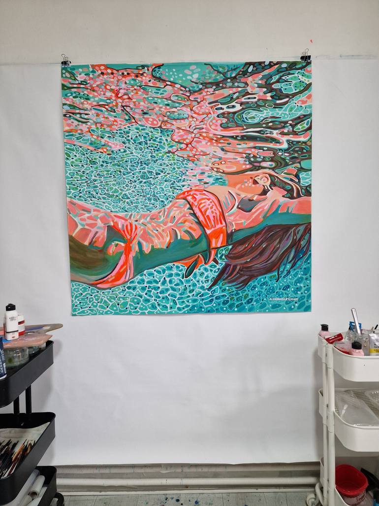 Original Contemporary Beach Painting by Alexandra Djokic