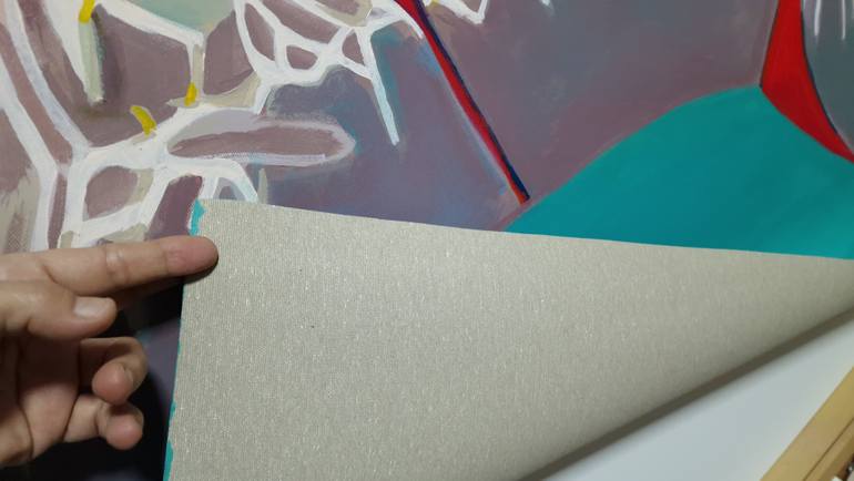 Original Abstract Expressionism Beach Painting by Alexandra Djokic