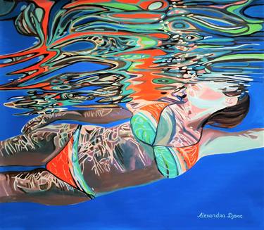 Original Conceptual Beach Paintings by Alexandra Djokic