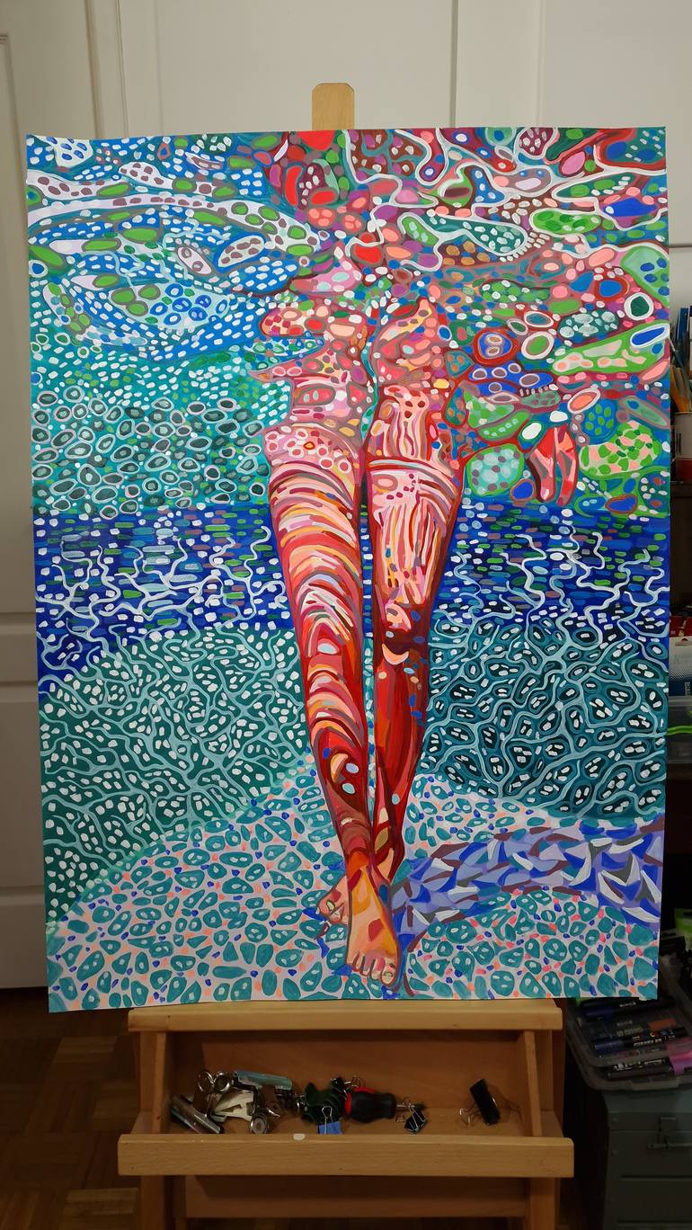 Original Contemporary Beach Painting by Alexandra Djokic