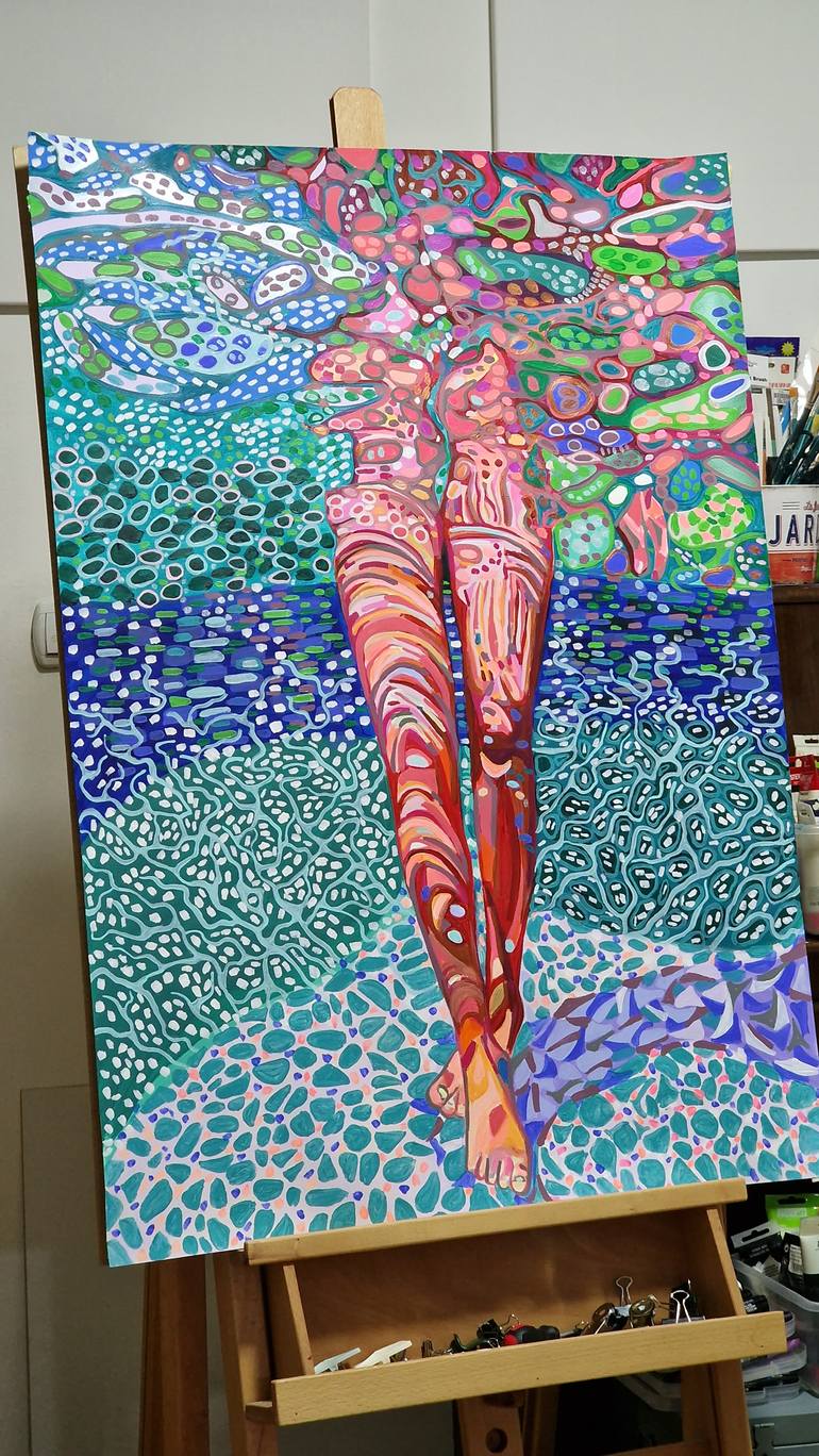 Original Contemporary Beach Painting by Alexandra Djokic