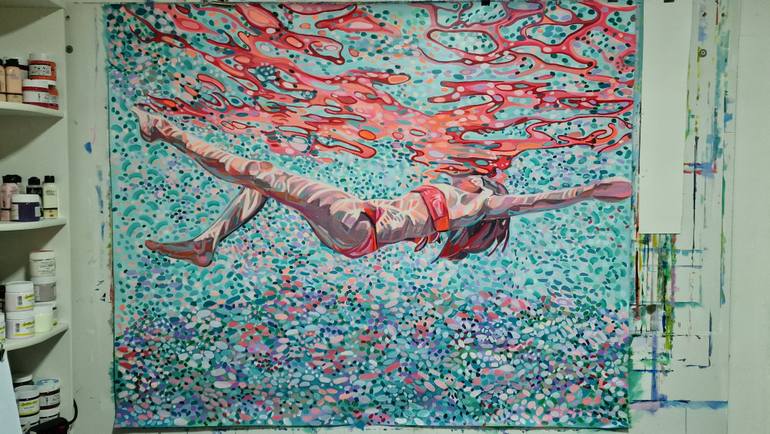 Original Contemporary Beach Painting by Alexandra Djokic