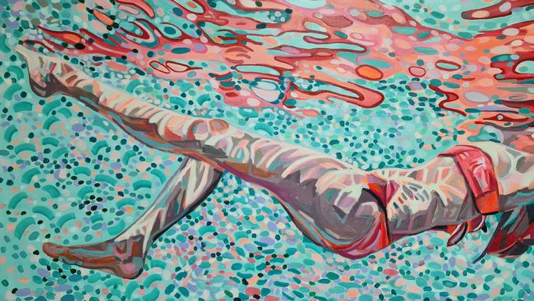 Original Contemporary Beach Painting by Alexandra Djokic