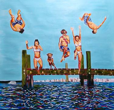 Original Contemporary Beach Paintings by Alexandra Djokic