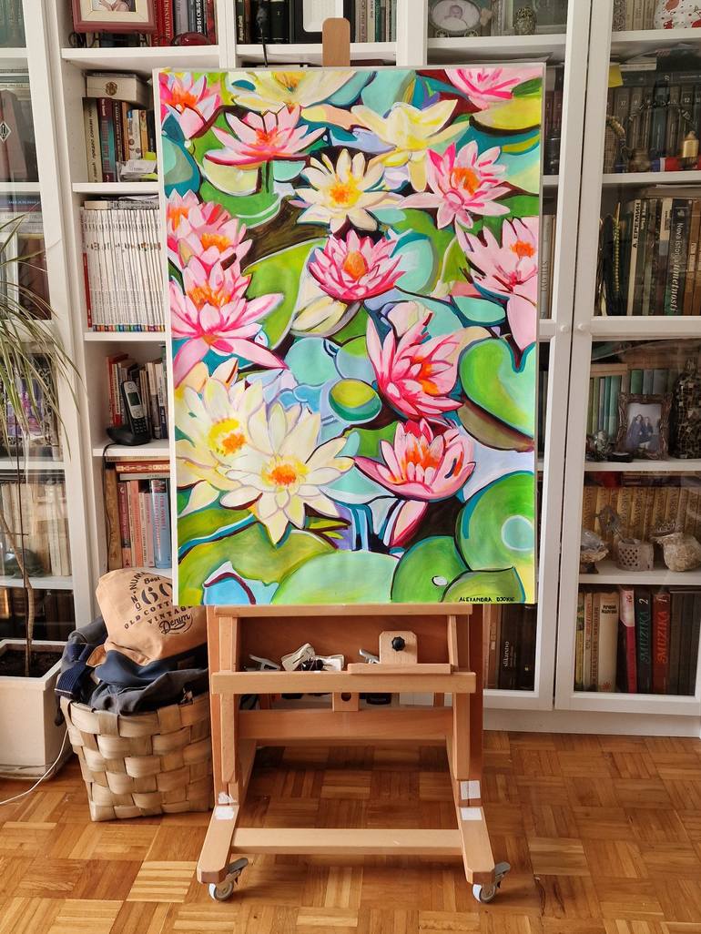 Original Figurative Floral Painting by Alexandra Djokic