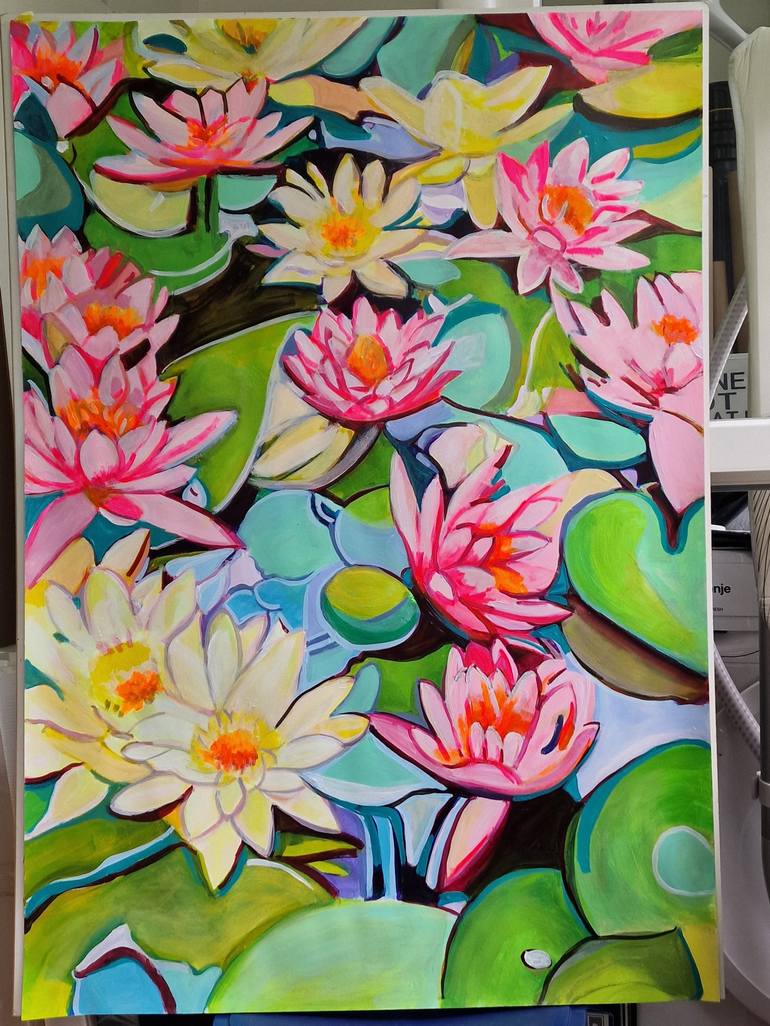 Original Floral Painting by Alexandra Djokic