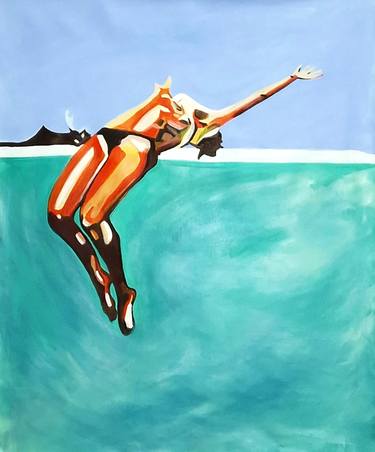 Original Modern Beach Paintings by Alexandra Djokic