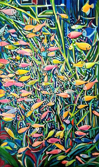 Print of Fish Paintings by Alexandra Djokic