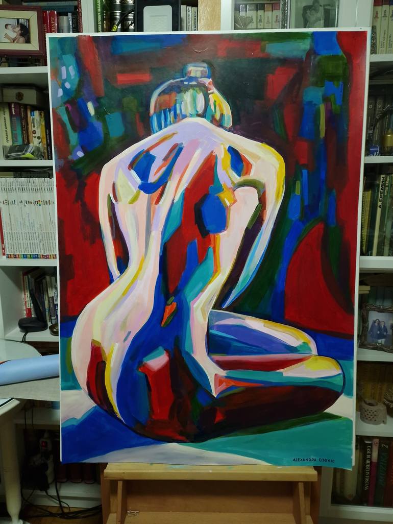 Original Abstract Nude Painting by Alexandra Djokic