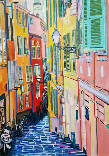 Mediterranean street / 100 x 70 cm thumb