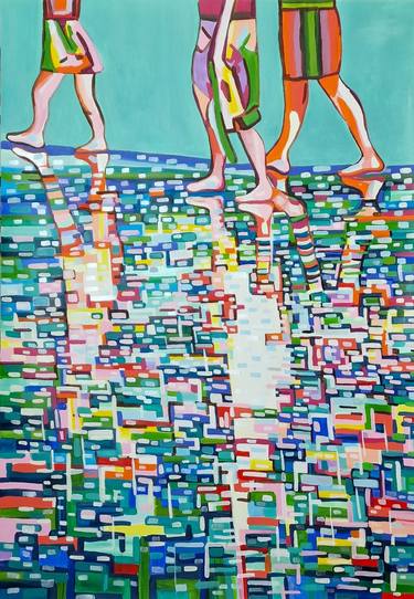 Original Impressionism Beach Paintings by Alexandra Djokic