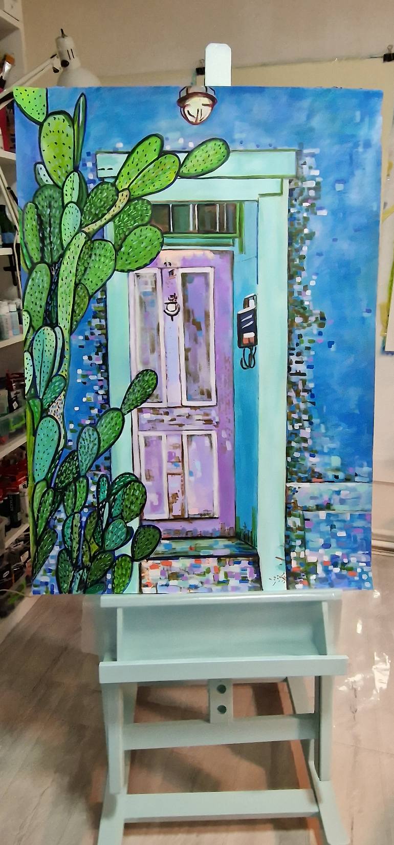 Original Figurative Architecture Painting by Alexandra Djokic