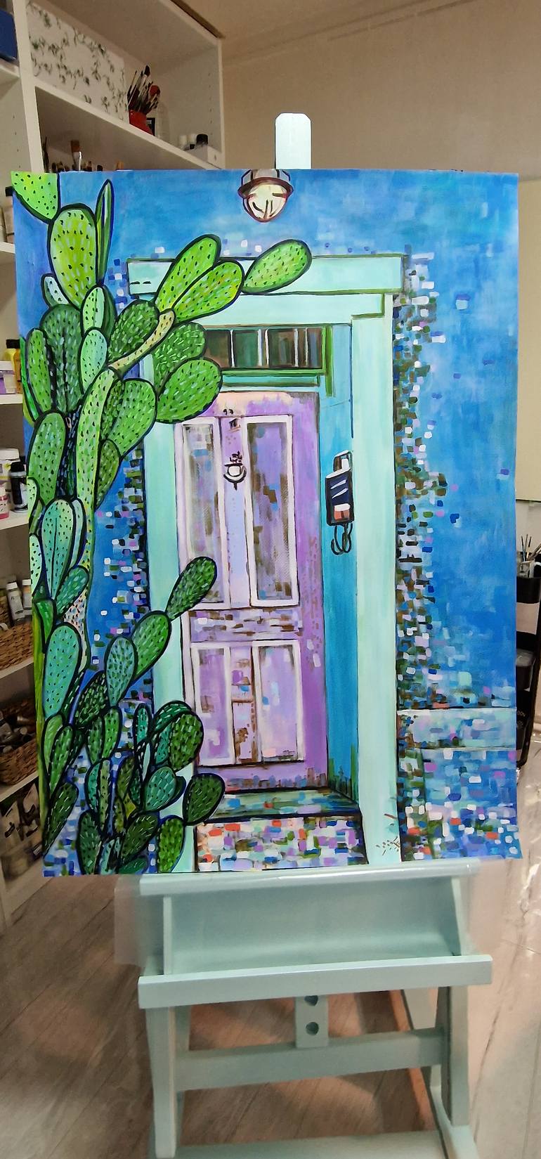 Original Figurative Architecture Painting by Alexandra Djokic