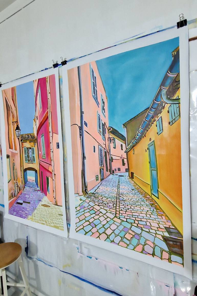 Original Contemporary Architecture Painting by Alexandra Djokic