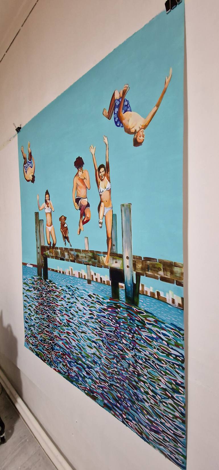 Original Impressionism Beach Painting by Alexandra Djokic