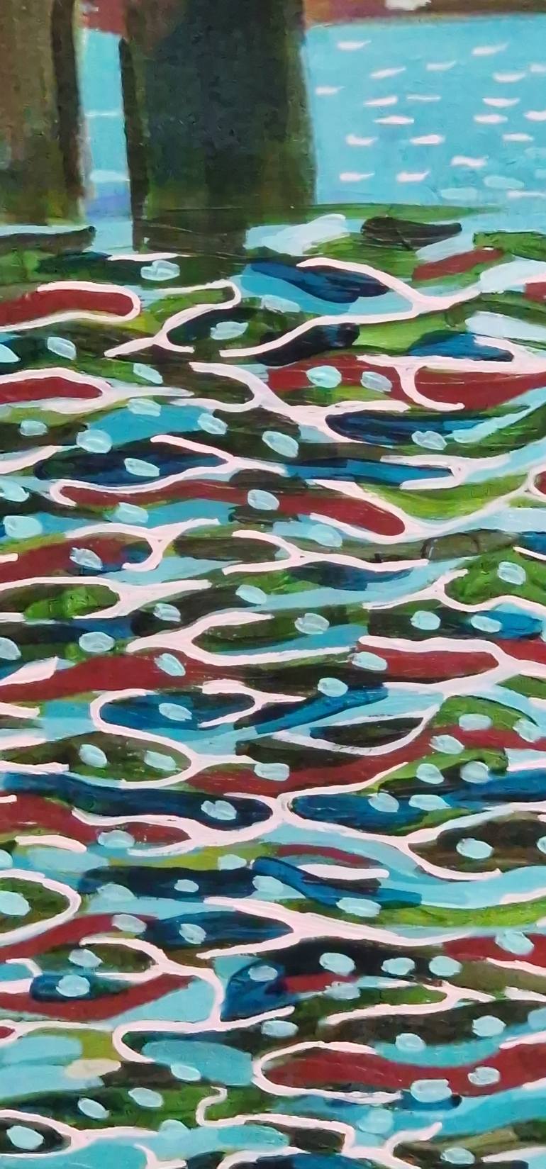 Original Impressionism Beach Painting by Alexandra Djokic