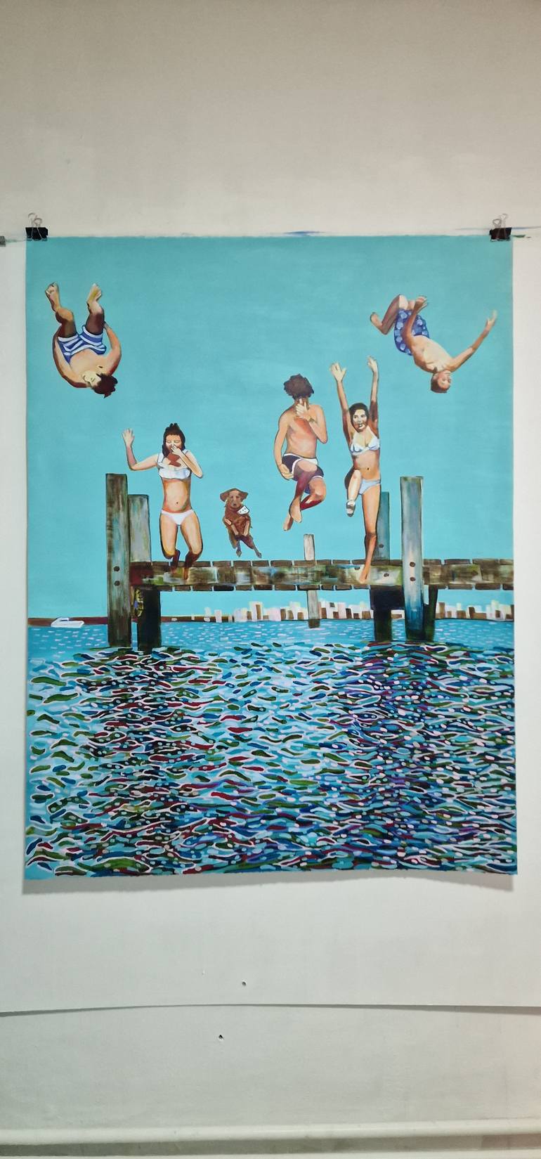 Original Impressionism Beach Painting by Alexandra Djokic