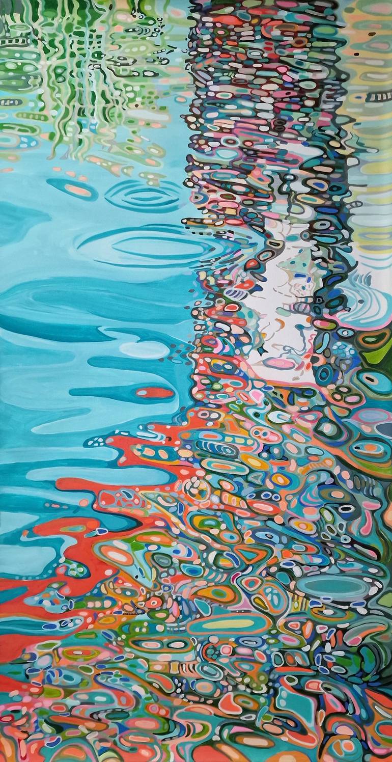 Print of Abstract Water Paintings by Alexandra Djokic