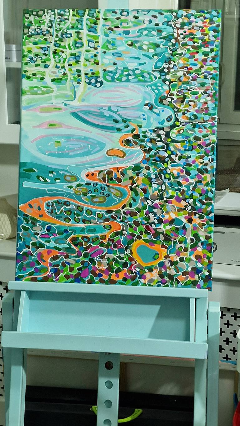 Original Abstract Water Painting by Alexandra Djokic