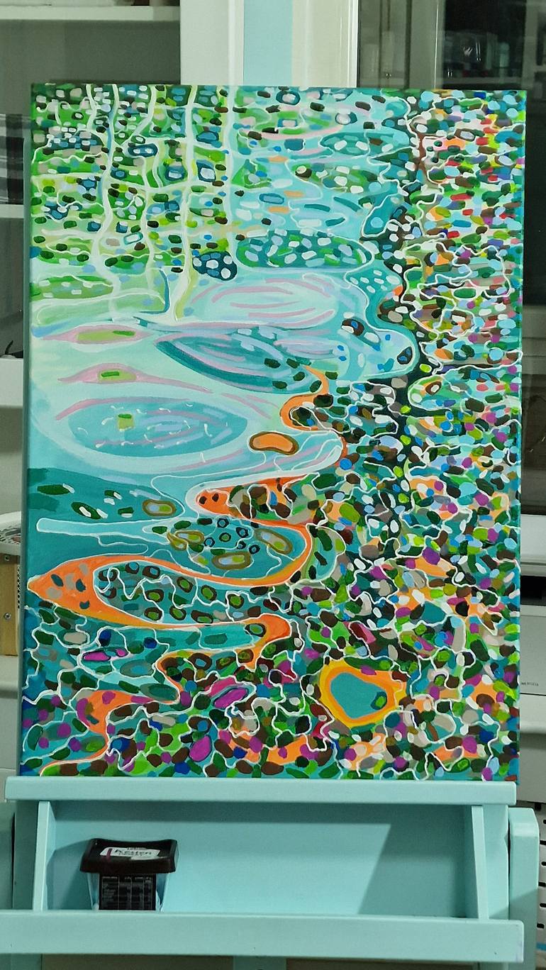 Original Abstract Water Painting by Alexandra Djokic