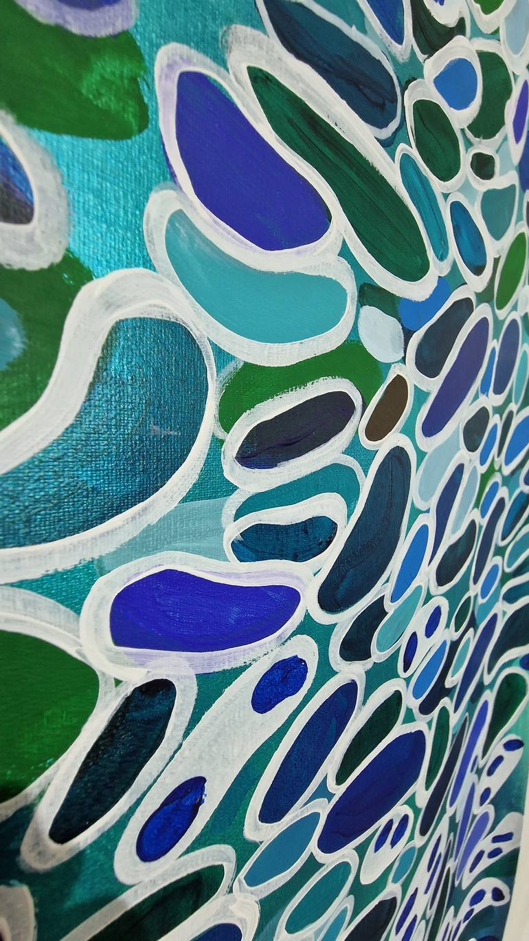 Original Abstract Beach Painting by Alexandra Djokic