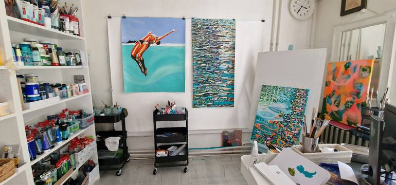 Original Figurative Water Painting by Alexandra Djokic