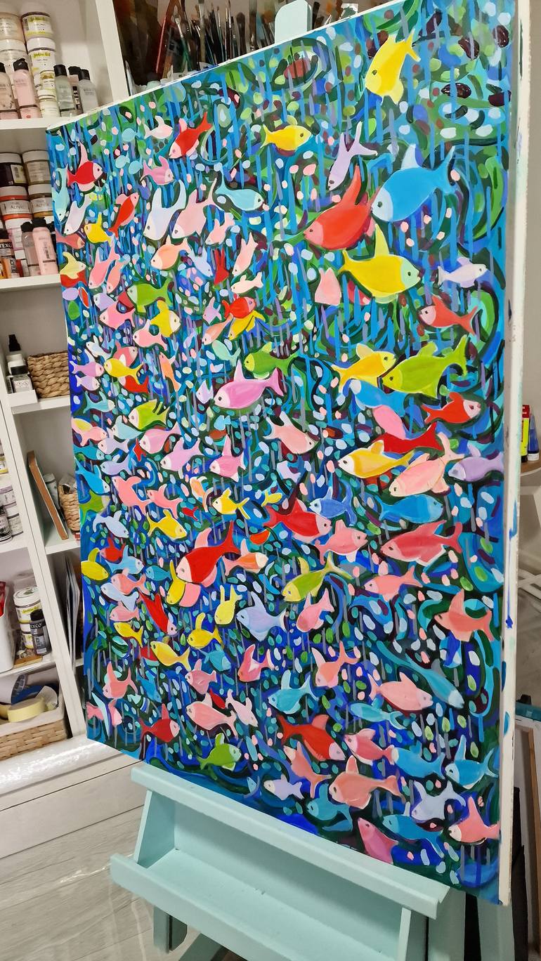 Original Abstract Animal Painting by Alexandra Djokic