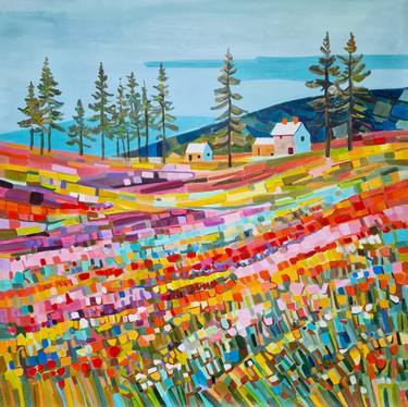 Original Color Field Painting Landscape Paintings by Alexandra Djokic