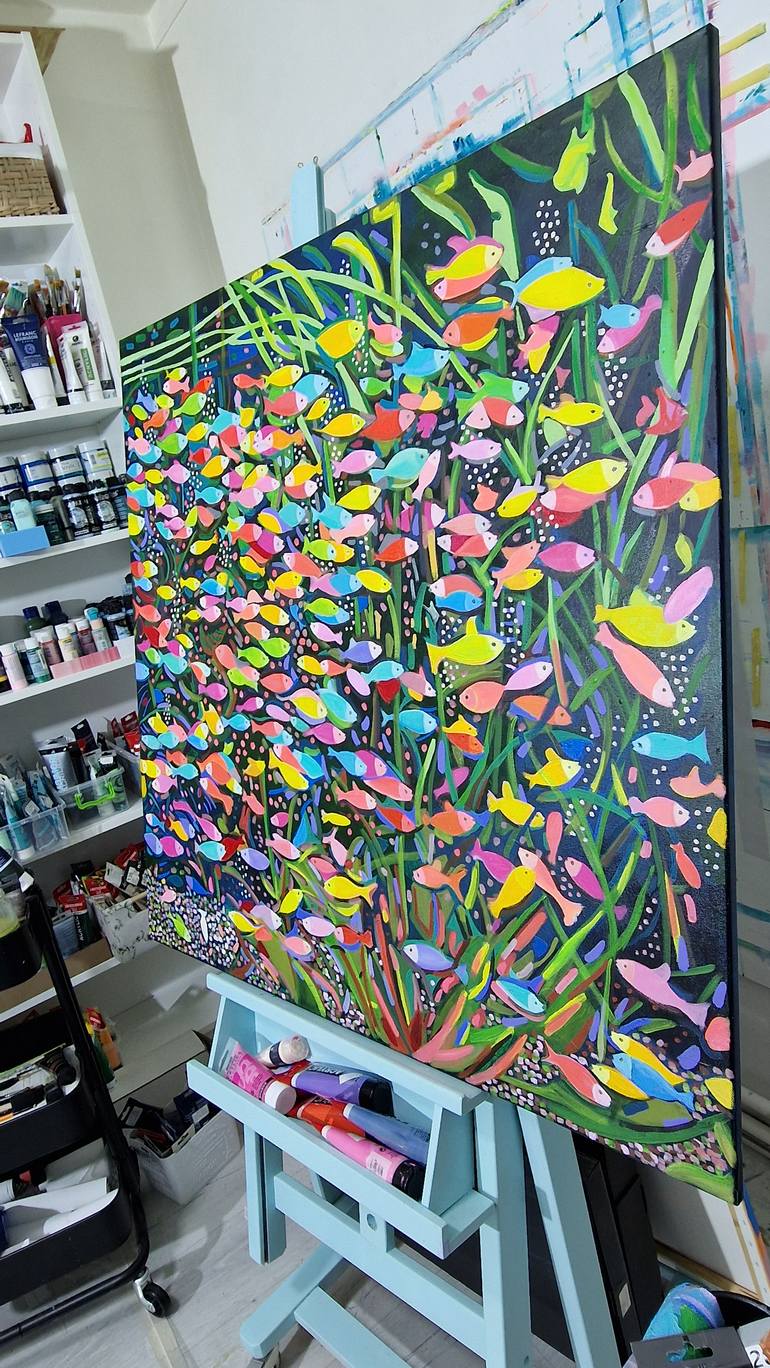 Original Abstract Animal Painting by Alexandra Djokic