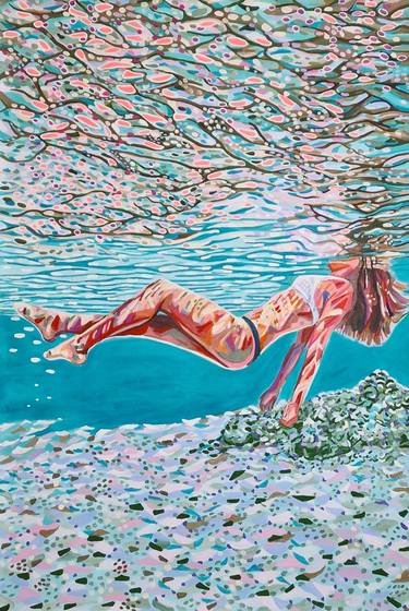 Original Figurative Beach Paintings by Alexandra Djokic