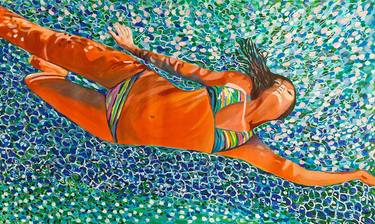 Original Abstract Beach Painting by Alexandra Djokic