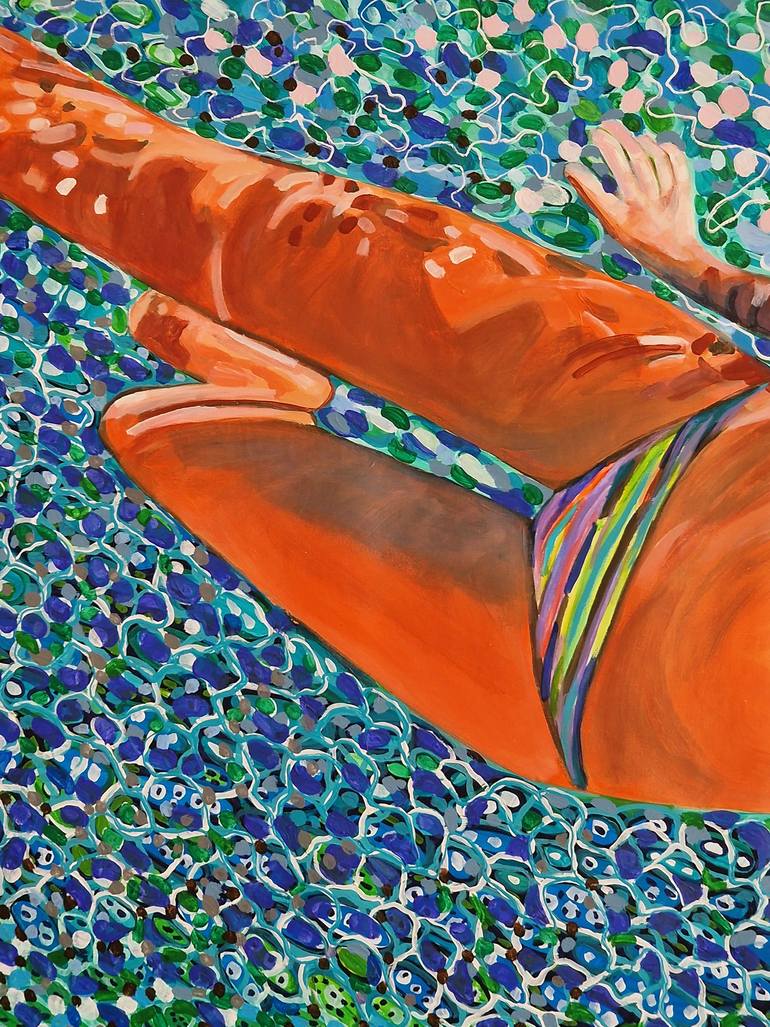 Original Abstract Beach Painting by Alexandra Djokic