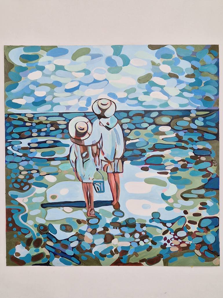 Original Abstract Beach Painting by Alexandra Djokic