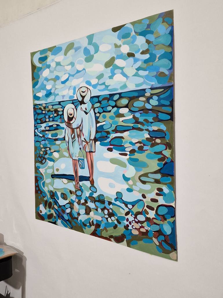 Original Abstract Beach Painting by Alexandra Djokic