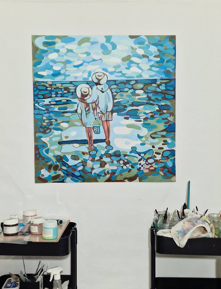 Original Abstract Beach Painting by Alexandra Djokic