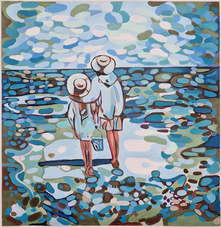 Original Abstract Beach Painting by Alexandra Djokic