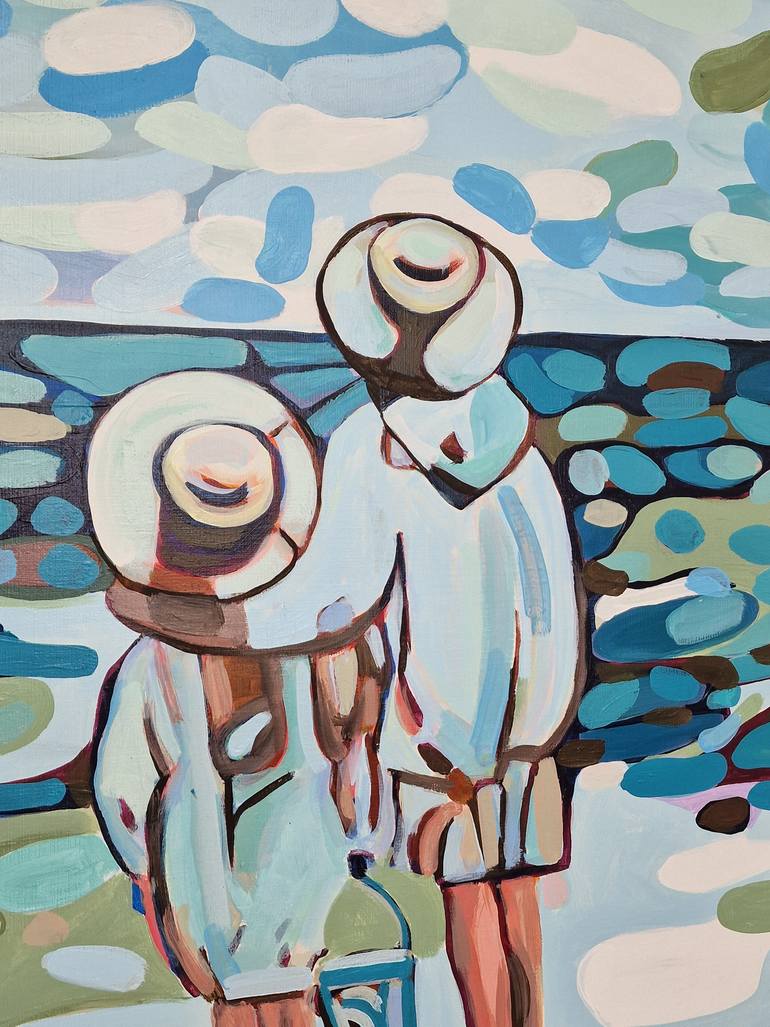Original Abstract Beach Painting by Alexandra Djokic