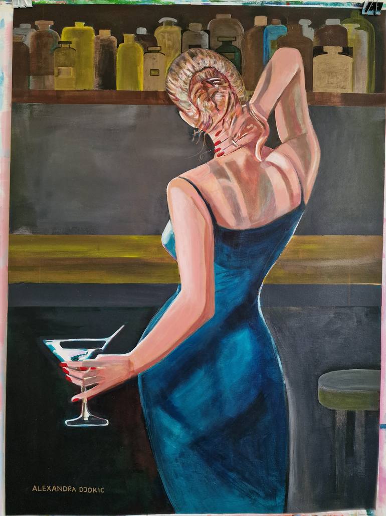 Original Classicism Women Painting by Alexandra Djokic