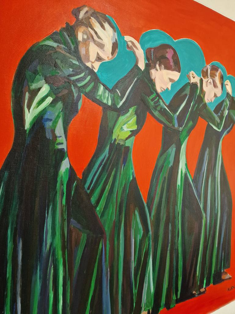 Original Classicism People Painting by Alexandra Djokic