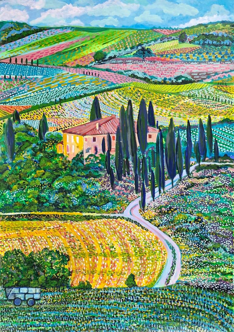 Tuscany Landscape paintings | Saatchi Art, image size:770x1093