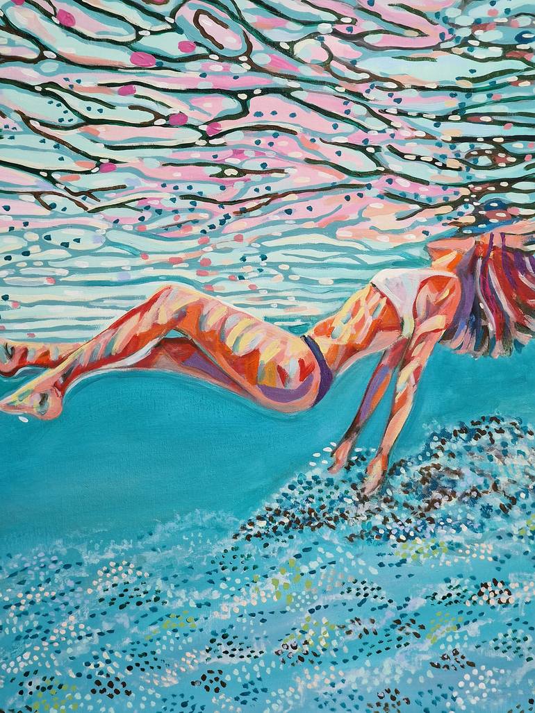 Original Other Beach Painting by Alexandra Djokic