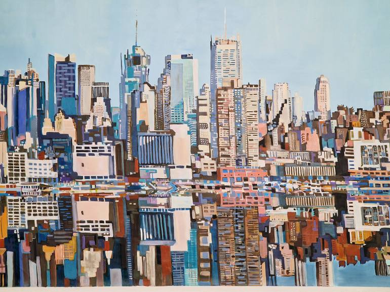 Original Figurative Architecture Painting by Alexandra Djokic