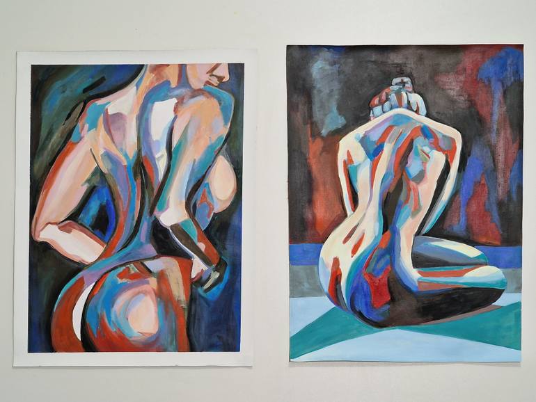 Original Abstract Expressionism Abstract Painting by Alexandra Djokic