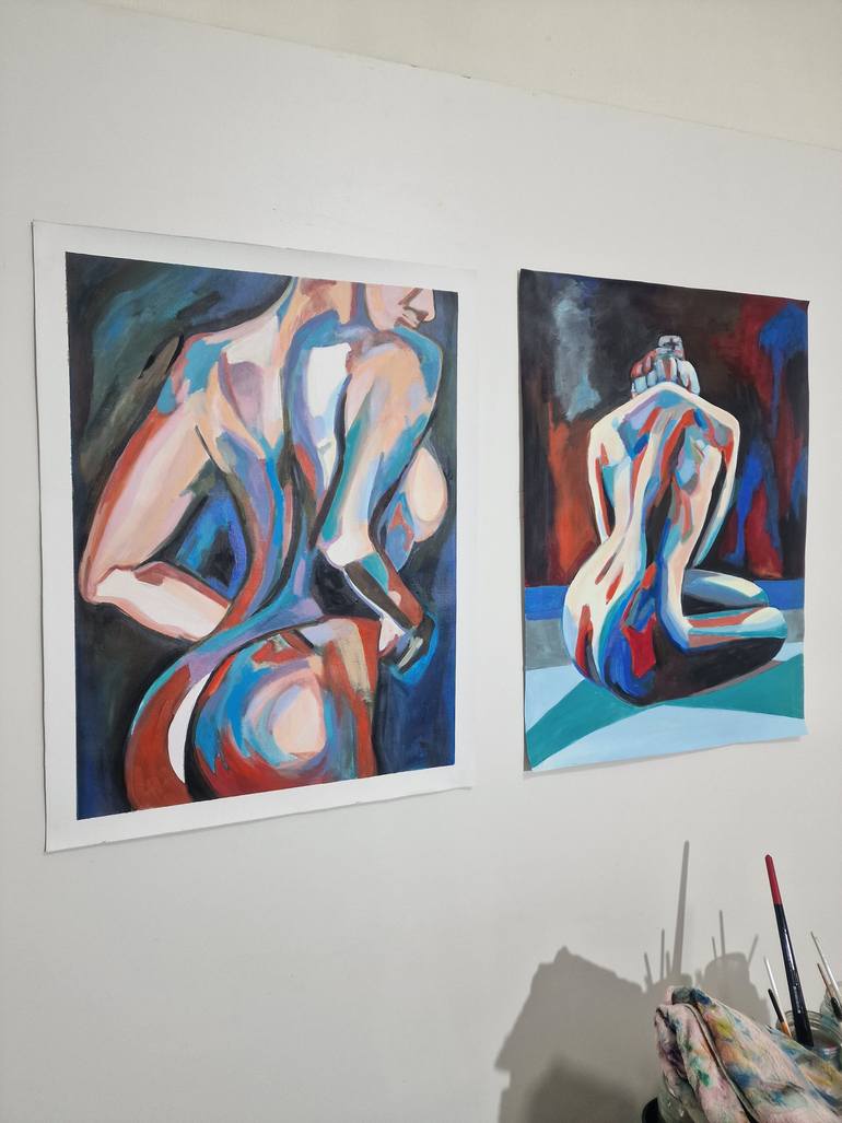 Original Abstract Expressionism Abstract Painting by Alexandra Djokic