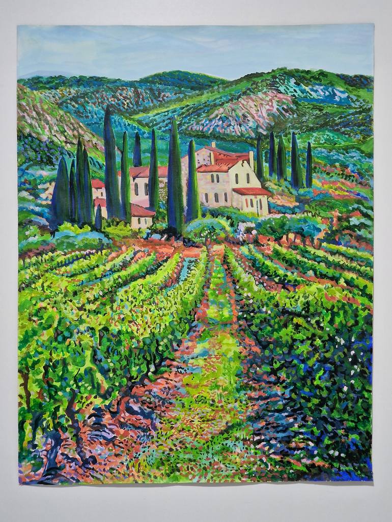 Original Color Field Painting Landscape Painting by Alexandra Djokic