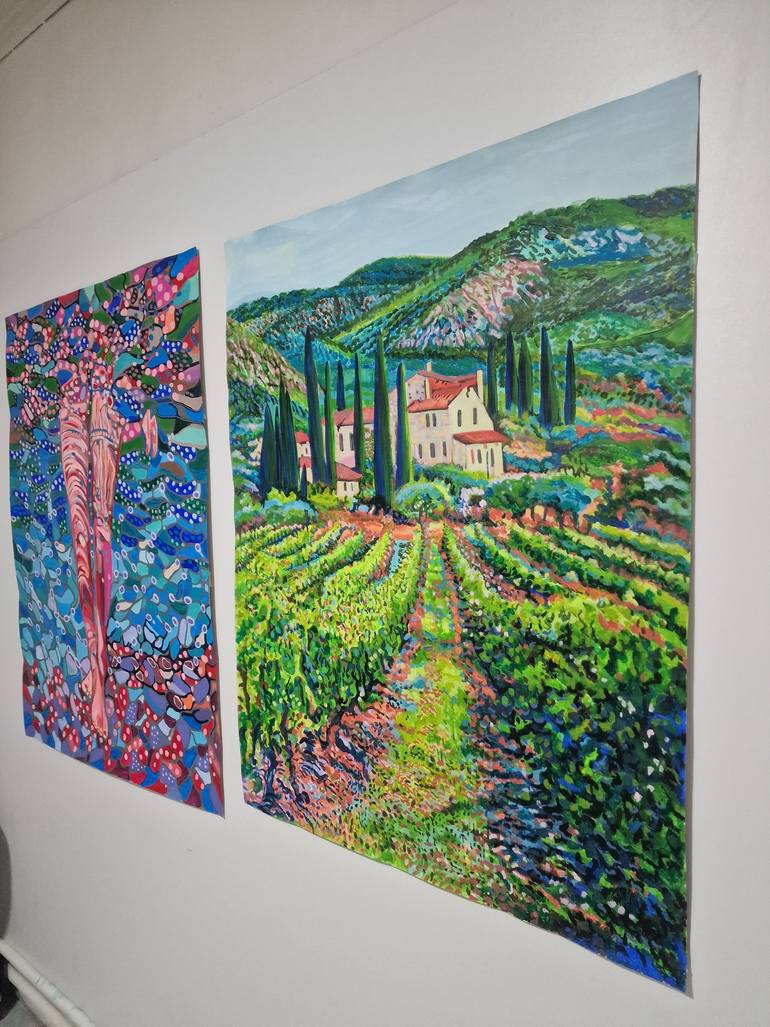 Original Color Field Painting Landscape Painting by Alexandra Djokic