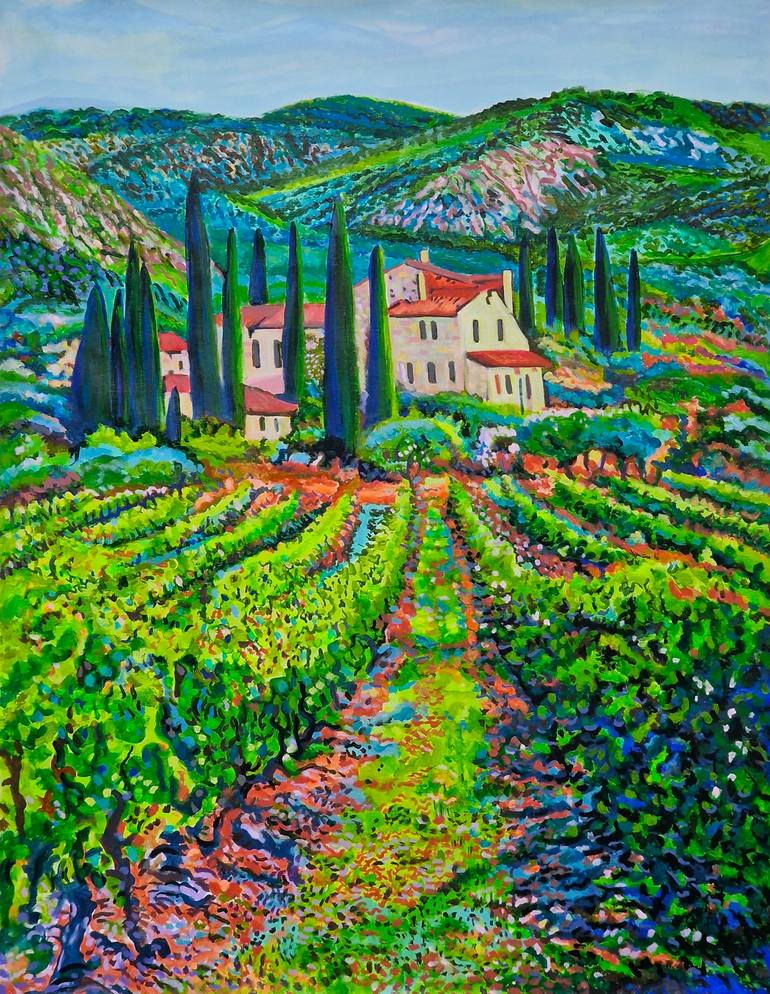 Original Color Field Painting Landscape Painting by Alexandra Djokic