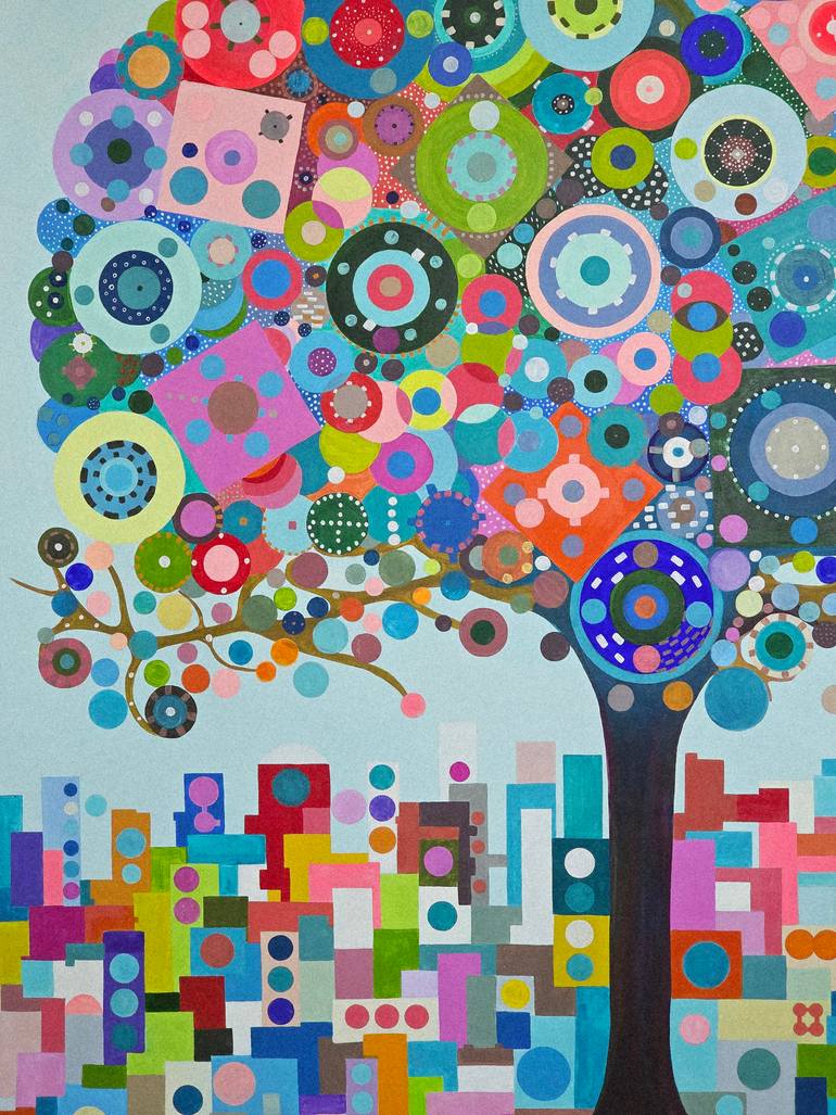 Original Color Field Painting Abstract Painting by Alexandra Djokic