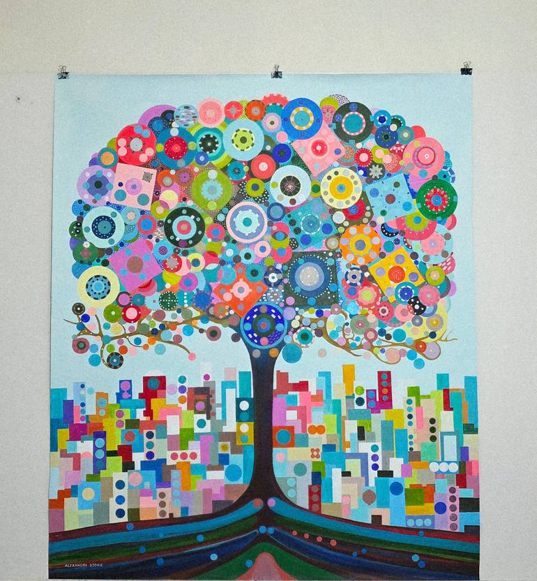 Original Color Field Painting Abstract Painting by Alexandra Djokic